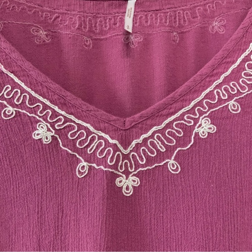 FREE PEOPLE Skyfall Embroidered Dress Purple Size Small - Picture 5 of 13